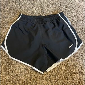 Black and white nike shorts